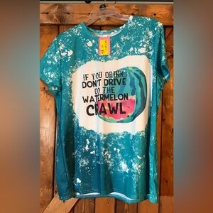 Turquoise Watermelon Graphic Tee